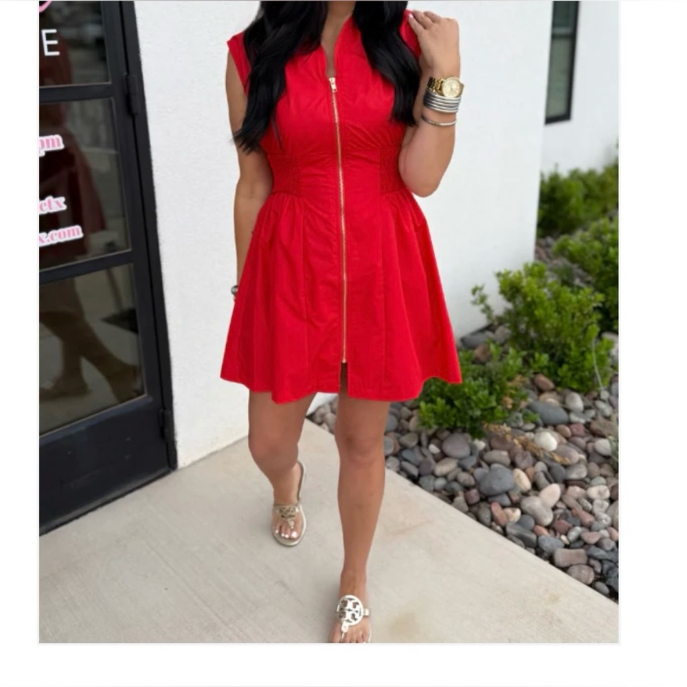 Umgee Zip Up Mini Dress L NWT